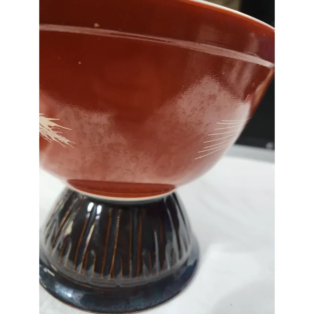 Vintage Pyrex‎ Autumn Harvest Wheat Mixing Bowl 402 1.5L Rust Orange Milk Glass